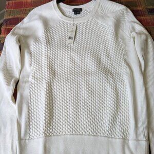 Theory White Long Sleeve Sweater